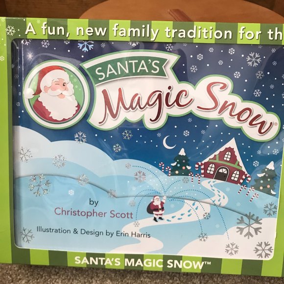 FINAL PRICE - New in Box - Roman - Santa's Magic Snow - Book, Snow, & Stencil - Picture 3 of 7